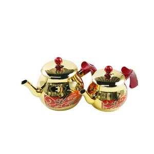 Set di Teiere di Lusso Impilabili per Tè <span class=keywords><strong>Turco</strong></span>, Teiera in Acciaio Inox da 1L e 1,5L per Induzione - Product Image 5