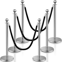 1.5M mariage file d'attente Stanchions poste ceintures rétractables barrière acier inoxydable contrôle de foule support ligne diviseurs Flexibarrier