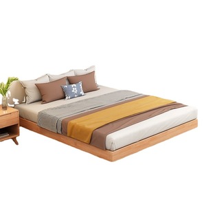 Tatami Floating Bed Rubberwood Platform Bed Space Saving Bedroom Furniture - Product Image 4