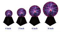 Lampe sphérique à plasma, boule magique électrostatique, lampe de table créative à effets lumineux clignotants