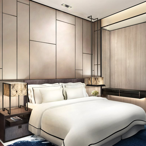 Ensemble de chambre d'hôtel de luxe de style français raffiné tout-en-un avec cadre en bois massif pour les hôtels d'appartements haut de gamme - Product Image 2