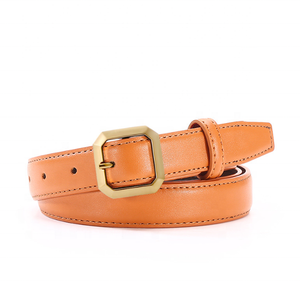 <span class=keywords><strong>Ceinture</strong></span> haut de gamme pour femmes de nouveau style, jean à la mode et polyvalent, décoration en cuir simple à la taille mène la tendance. - Product Image 1