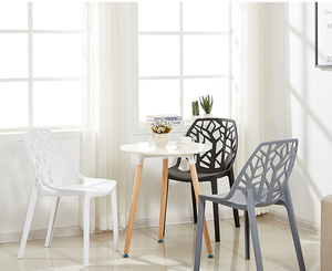 Mesa de Comedor Nórdica de Plástico Hueco, Sillas, Asientos para Té con Leche, Sillas con Respaldo para Negociación, Sillas de Comedor Apilables para Recepción - Product Image 4
