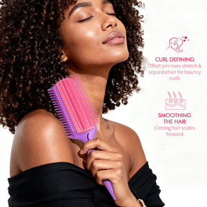 Brosse coiffante détachable adaptée aux <span class=keywords><strong>cheveux</strong></span> <span class=keywords><strong>bouclés</strong></span> humides et secs, pour le séchage, le démêlage, le coiffage, la fixation et le démêlage des nœuds. - Product Image 4