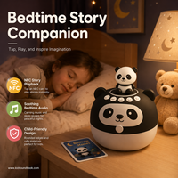 Tablette éducative interactive NFC Panda Story pour enfants, écran tactile, histoires éducatives, veilleuse, rechargeable, corps en ABS sûr
