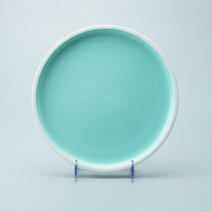 Assiettes à dîner en porcelaine <span class=keywords><strong>Steak</strong></span>, plats à dîner en céramique Style nordique deux tons de couleur, blanc vert vaisselle en céramique nouveau Design 1 pièce - Product Image 3