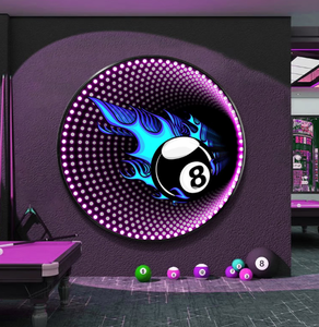 Écran LED rond mural décoratif avec graphiques d'astronaute et de lune, graphiques statiques multicolores pour la maison - Product Image 2