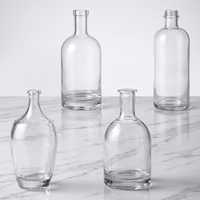 Botellas de Vidrio Vacías Extra Premium Personalizadas con Fondo Grueso para Envasado de Licores y Bebidas Espirituosas