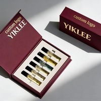Coffret de découverte de parfums de luxe 6 pièces 2 ml avec fermeture magnétique, flacons d'échantillons de parfum, boîte cadeau en papier, kit de test personnalisé