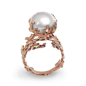 Anello Vintage con Ramo Traforato Effetto Perla per Donne, Elegante Accessorio di Moda per Uso Quotidiano - Product Image 2