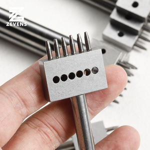 DIY Perfo rated Round Stitching Punch Stahlwerk zeuge Leder Bastel werkzeuge 2/4/6/Prong 4mm Abstand Leder locher - Product Image 3