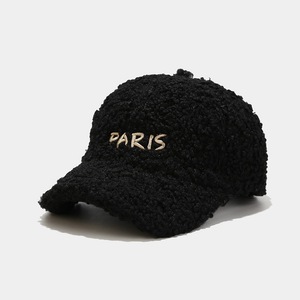 Casquette <span class=keywords><strong>de</strong></span> baseball Sherpa chaude d'hiver, casquette <span class=keywords><strong>de</strong></span> baseball brodée en peluche <span class=keywords><strong>de</strong></span> <span class=keywords><strong>Paris</strong></span>, casquette Snapback - Product Image 3