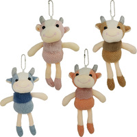 20Cm Đồ Chơi Sang Trọng Dễ Thương Bò Mặt Dây Chuyền Trang Trí Túi Keychain Buffalo Key Ring