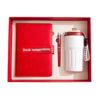 Ensemble cadeau personnalisable : Thermos avec logo + carnet + boîte cadeau, cadeau d'affaires