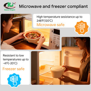 Envase Octagonal Compostable de Almidón de Maíz para Comida para Llevar con Proceso de Blister, Capacidad Personalizada para Porciones Grandes de Alimentos - Product Image 5