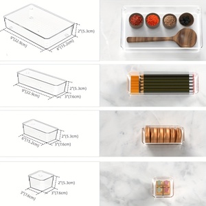 Set di 25 Organizer Trasparenti <span class=keywords><strong>per</strong></span> <span class=keywords><strong>Cassetti</strong></span> Scatole Portautensili Multifunzionali e Divisori <span class=keywords><strong>per</strong></span> Trucchi/Gioielli/Camera da Letto/Ufficio - Product Image 3