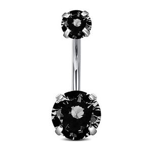 Bijoux de <span class=keywords><strong>piercing</strong></span> corporel ASTM F136 14G, <span class=keywords><strong>piercing</strong></span> au <span class=keywords><strong>nombril</strong></span>, double pierres précieuses, anneaux de <span class=keywords><strong>nombril</strong></span>, piercings au <span class=keywords><strong>nombril</strong></span> pour femmes - Product Image 4