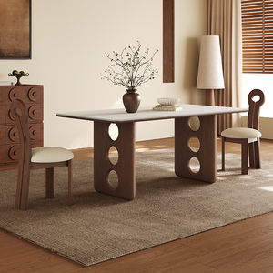 Juego de Comedor de 5 Piezas con Mesa de Estilo Vintage en Blanco, Muebles para Comedor que Ahorran Espacio - Product Image 2