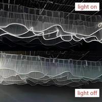 Bande LED en gros pour décorations de plafond de mariage, rideau en organza plissé, voile ondulé, draperie suspendue, cantonnière pour scène, fête et événement