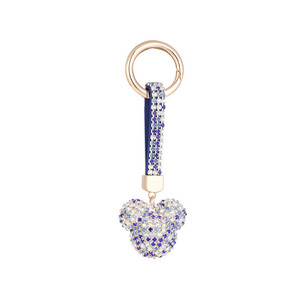Diamant mignon fille femmes dessin animé ours tête anneau suspendu porte-clés chaîne gobelet tasse tasse voiture sac téléphone accessoire décoration pendentif - Product Image 6