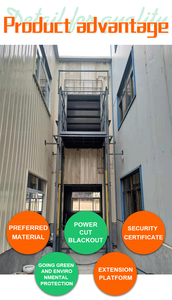 Lift barang berat hidrolik Harga Murah Platform pengangkat kargo dalam ruangan Lift barang besar elektrik luar ruangan untuk gudang - Product Image 2