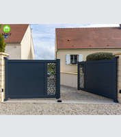 Service de modélisation 3D de l'entreprise MJYT, portail battant automatique électrique pour villas, portail intelligent en aluminium, revêtement en poudre