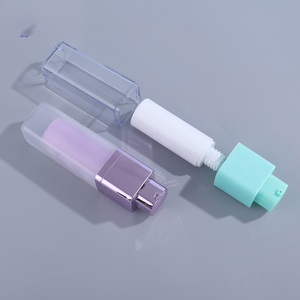 Matte Trắng nhựa không có không khí xoay Lotion bao bì chai 15ml 30ml 50ml Cổ kích cỡ với bơm phun - Product Image 5