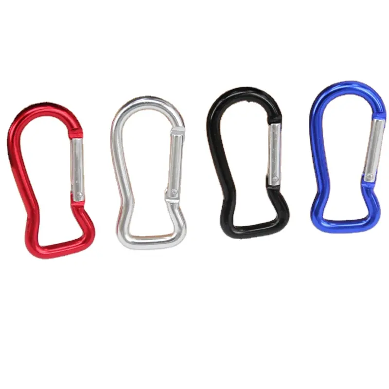 Portable Multifunctional Special Fish-Shaped Buckle Aluminum Alloy Carabiner for Backpacks