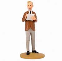 Statue en résine grandeur nature sur le thème de Tintin, sculpture de dessin animé personnalisée en FRP pour point de prise de vue, ensemble de figurines d'action en résine Tintin