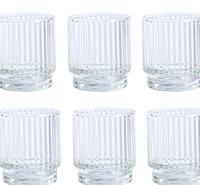 Porte-bougie vintage en verre côtelé 8,29 oz, transparent, ambre, gris, pour bougies chauffe-plat, pour la décoration de la maison, des mariages et des tables de Noël