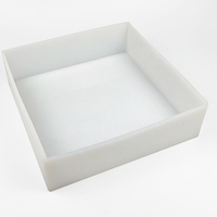 Grand moule à savon carré en silicone de 1200/2200/8000 ml avec boîte en bois et couvercle, grand moule en silicone avec boîte en bois