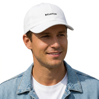 Casquette de baseball non structurée en polyester imperméable avec logo en patch de caoutchouc perforé au laser, casquette de sport à visière incurvée