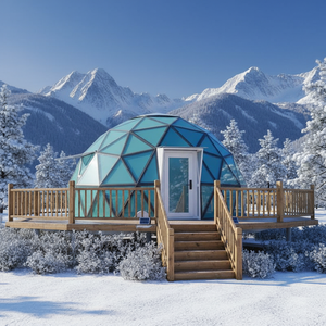 Dôme en verre géodésique de luxe moderne pour glamping avec PVC pour hôtel-resort, utilisation toute saison - Product Image 4