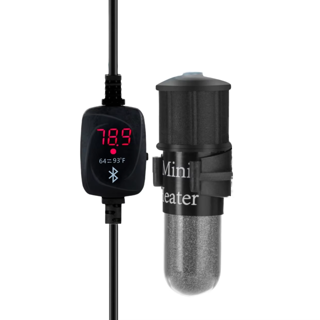 Smart Temperature Control Mini Aquarium Heater with LED Display for Small Tanks, Submersible Fish Tank Heating Rod