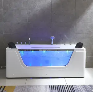 2024 hiện đại phòng tắm sang trọng bồn hình chữ nhật freestanding thác nước trong nhà acrylic nhựa Whirlpool tắm & whirlpools