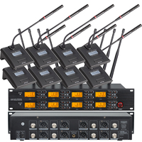 Système de microphone de conférence professionnel UHF UR-8000C-D à col de cygne pour salles de réunion et conférences