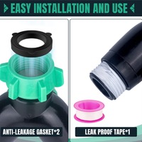 Connecteur de tuyau d'arrosage de jardin à filetage GHT 3/4 pouces, distributeur d'eau en Y pour robinet extérieur