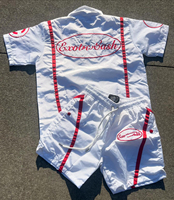 Ensemble de survêtement 2 pièces pour homme : Polo en polyester avec logo personnalisé et short de jogging en nylon