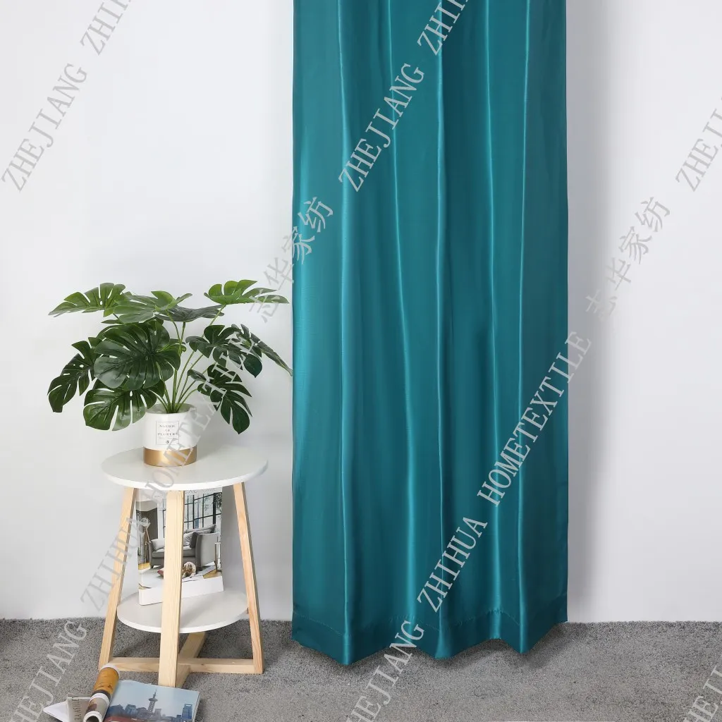 Special Design Widely Used Ready Made Crushed Faux Silk Panel Curtain