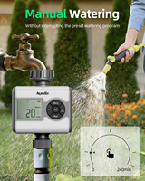 Programmateur d'arrosage à 3 programmes avec écran LCD, contrôleur d'irrigation automatique à vanne à bille pour jardin et pelouse