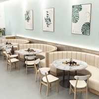 Ensemble de mobilier moderne en bois massif pour restaurant chinois, café et fast-food, idéal pour les stands de café - Usage commercial