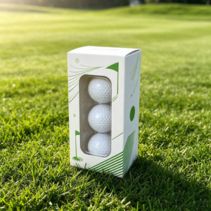 Rigid Paper Box With Clear <b>Window</b> For 4 Golf Balls Recyclable Packaging Gift Craft Use - Product Image 5