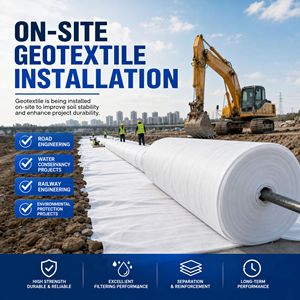 Vente directe usine – Tissu géotextile non tissé personnalisé 200-800 g/m² en PP/PET pour le drainage routier et le contrôle de l'érosion - Product Image 6