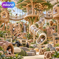 Équipement de terrain de jeux pour enfants : Aventure en forêt avec maison dans les arbres pour centres commerciaux – Solution complète avec chargement en conteneur – Maison dans les arbres géante