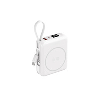 Power Bank Kapasitas Tinggi 10000mAh Ringkas Tren Terbaru 22.5W PD Pengisian Cepat QI 2.0 Nirkabel Magnetik Layar LCD Pabrik OME Terbaik