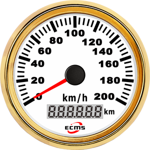 <span class=keywords><strong>Compteur</strong></span> de <span class=keywords><strong>vitesse</strong></span> <span class=keywords><strong>GPS</strong></span> ECMS étanche noir 316L avec lunette de 85 mm pour voiture, moto, tracteur, camion, MPH, 200 km/h avec rétroéclairage 12V/24V - Product Image 3