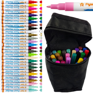 Ensemble de stylos <span class=keywords><strong>aquarelle</strong></span> 168 couleurs marqueurs huileux à <span class=keywords><strong>double</strong></span> tête en <span class=keywords><strong>feutre</strong></span> pour enfants avec sac en nylon marqueurs d'art peints à la main - Product Image 1