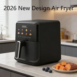 Nouvelle Conception 2026 Friteuse à Air Carrée Moderne Allemande Sans Huile 4,5L 1400W avec Fenêtre Visible, Fond Ondulé Antiadhésif et Protection Contre la Surchauffe - Product Image 6
