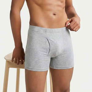 High Quality Customized Colors Plain Dyed Breathable Quick Dry <b>Boxer</b> Elastic Waistband Breathable Fabric Private Underwear - Product Image 1