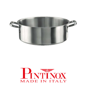 Shallow Stainless Steel Casserole <b>Pot</b> Ø 24 cm H 8 cm, 3.5 L Pintinox - Product Image 4